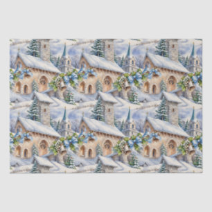 Christmas Day Country Church Tissue Paper