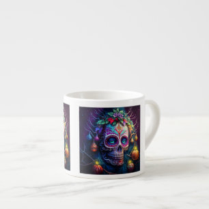 Christmas Day of the Dead Espresso Mug 