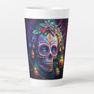 Christmas Day of the Dead Latte Mug 