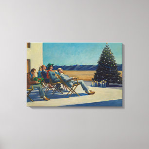 Christmas Day, People in the Sun, Edward Hopper Canvas Print