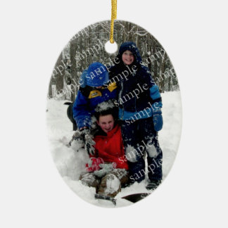 Christmas Day Photo Keepsake Ceramic Tree Decoration