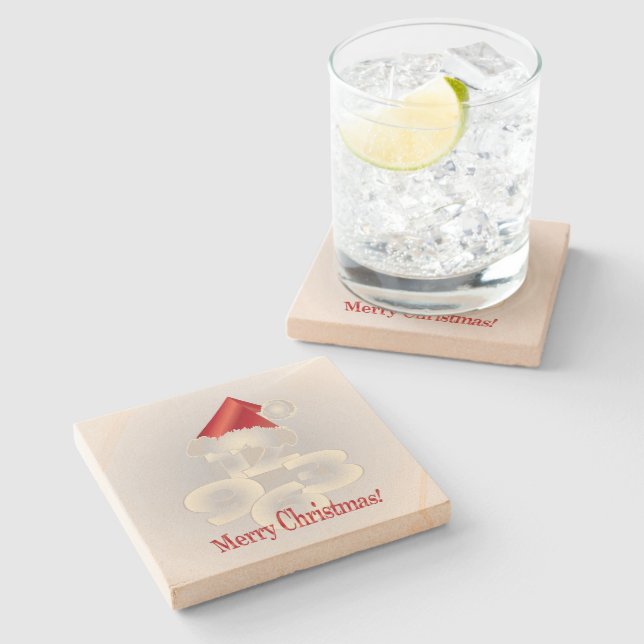 Christmas Day Stone Coaster (Side)