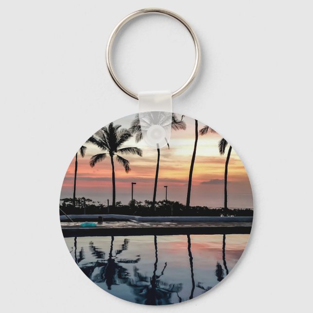 Christmas Day Sunset Key Ring (Front)