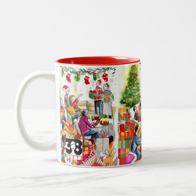 Christmas Day Two-Tone Coffee Mug (Left)