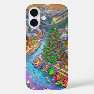 Christmas Days Village iPhone 16 Case