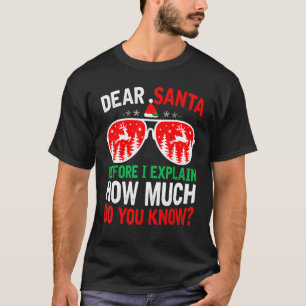Christmas Dear Santa Before I Explain How Much Do  T-Shirt