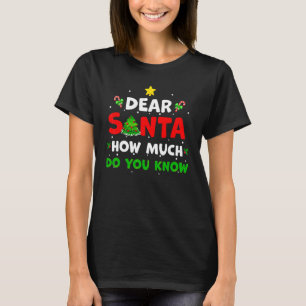 Christmas Dear Santa How Much Do You Know T-Shirt