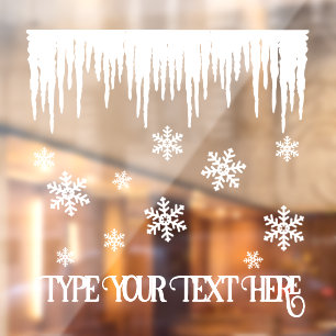 Christmas Decal Nonsecular Holiday Window Cling