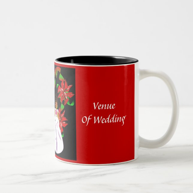 Christmas/December Red Wedding Shower Mug (Right)