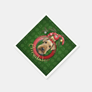 Christmas - Deck the Halls - Airedales Napkin