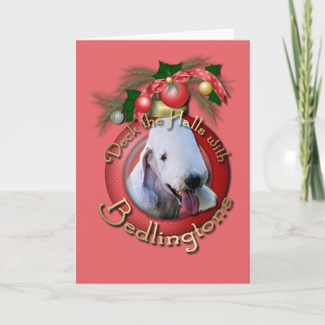 Christmas - Deck the Halls - Bedlingtons Holiday Card (Front)