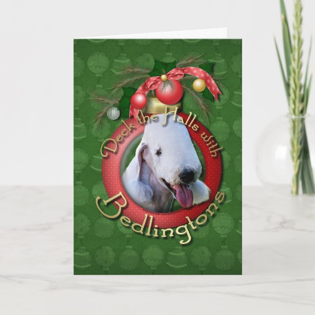 Christmas - Deck the Halls - Bedlingtons Holiday Card (Front)