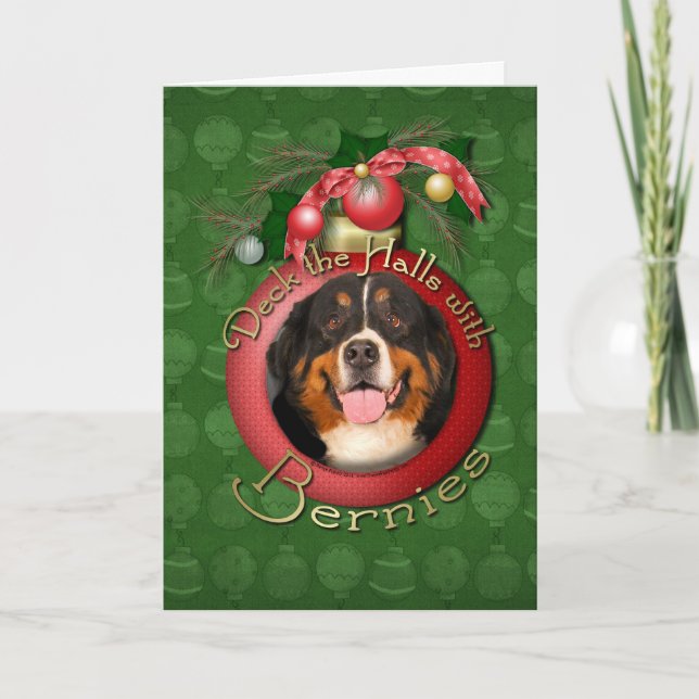 Christmas - Deck the Halls - Bernies Holiday Card (Front)