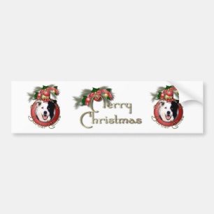 Christmas - Deck the Halls - Border Collies Bumper Sticker