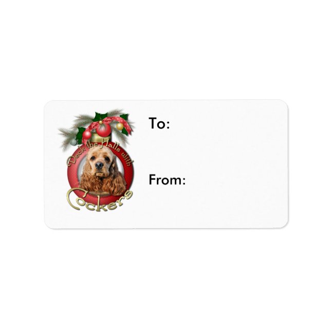 Christmas - Deck the Halls - Cockers Label (Front)