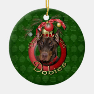 Christmas - Deck the Halls - Dobies - Rocky Ceramic Tree Decoration