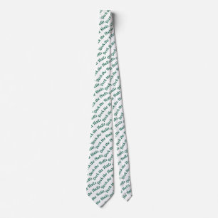 Christmas Deck The Halls Green White Holiday Fun Tie
