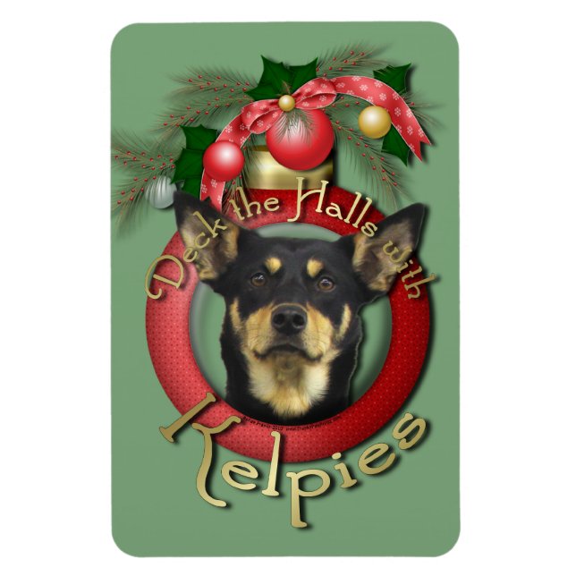 Christmas - Deck the Halls - Kelpies Magnet (Vertical)