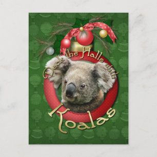 Christmas - Deck the Halls - Koalas Holiday Postcard