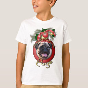 Christmas - Deck the Halls - Pugs T-Shirt