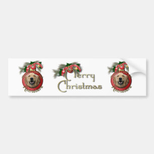 Christmas - Deck the Halls - Retrievers - Mickey Bumper Sticker