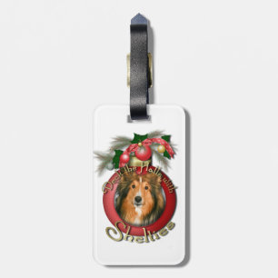 Christmas - Deck the Halls - Shelties Luggage Tag