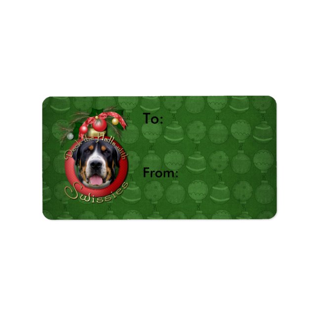 Christmas - Deck the Halls - Swissies Label (Front)