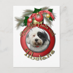 Christmas - Deck the Halls - Tibetans Holiday Postcard
