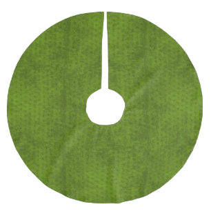 Christmas Deco - Green Geometric Chenille Texture Brushed Polyester Tree Skirt
