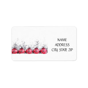 "CHRISTMAS DECOR" HOLIDAY ADDRESS LABEL