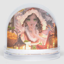 Christmas Decor Snow Globe with Magic Girl