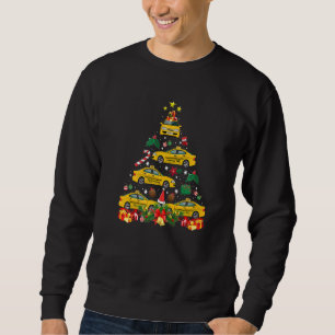 Christmas Decor Taxi Car Christmas Tree Sweatshirt
