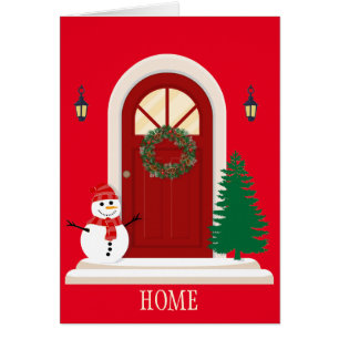 Christmas Decorated Front Door
