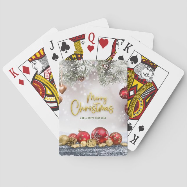 Christmas Decorated Playing Cards (Back)