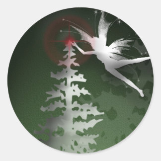 Christmas decorating classic round sticker