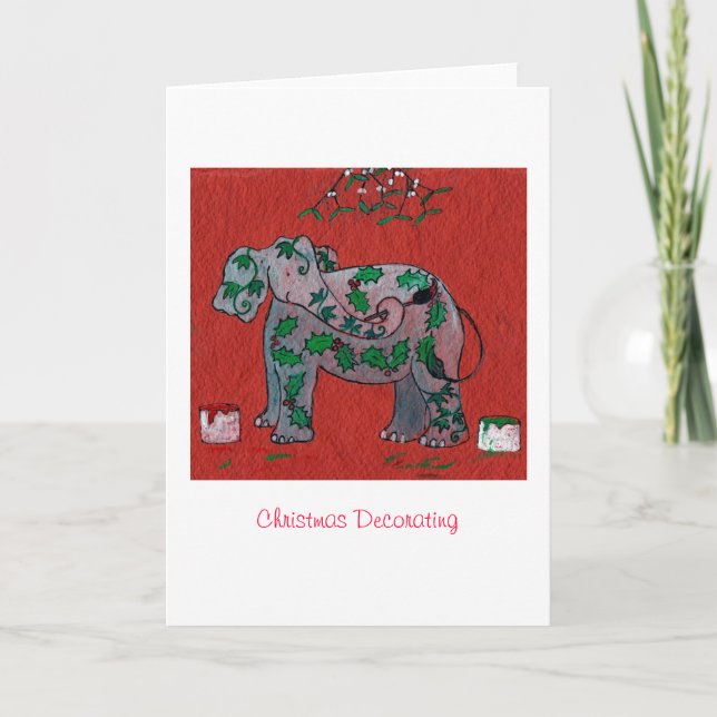 Christmas Decorating Holiday Card (Front)
