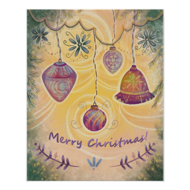 Christmas decoration and tree Poster (Front)