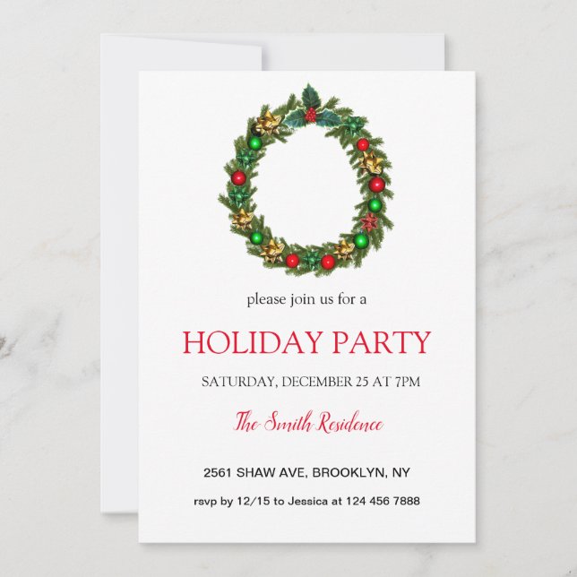 Christmas decoration , Christmas  Invitation (Front)