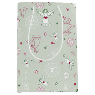 Christmas decoration, Colorful ,seamless pattern, Medium Gift Bag