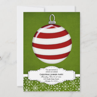 Christmas Decoration (Green) Invitation