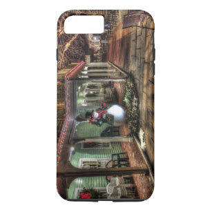 Christmas Decoration in City with Snowman by House Case-Mate iPhone Case