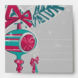 Christmas  Decoration in Mid Century Modern Envelope