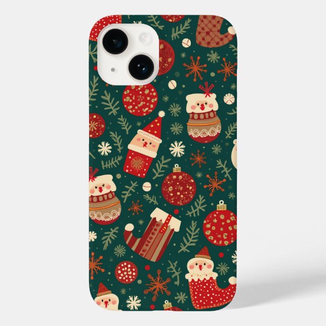 Christmas decoration iPhone 14 case (Back)