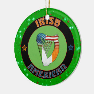 Christmas Decoration Irish American Harp Design