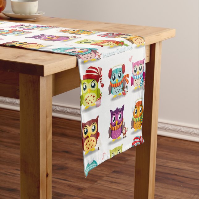 Christmas decoration Owl Short Table Runner (In Situ)