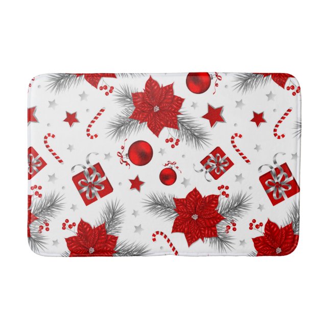 Christmas decoration pattern bath mat (Front)