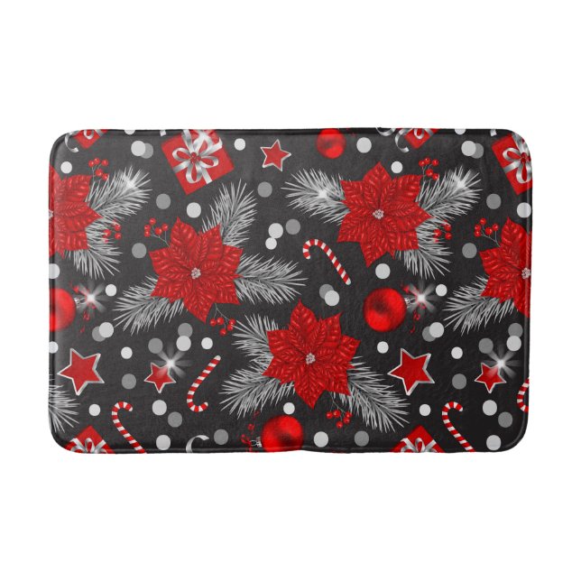 Christmas decoration pattern design bath mat (Front)