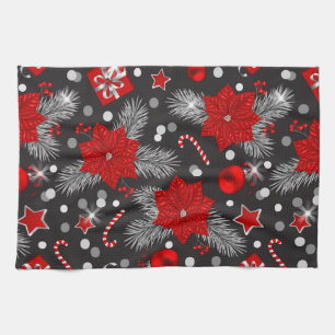 Christmas decoration pattern design tea towel