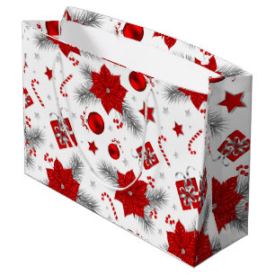 Christmas decoration pattern large gift bag