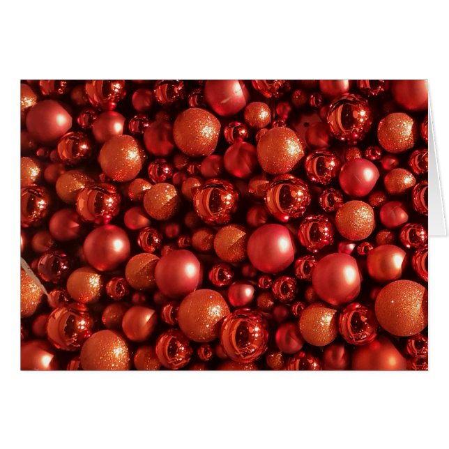 Christmas Decoration Red Baubles (Front Horizontal)